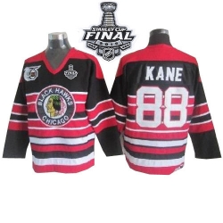 Patrick Kane CCM Chicago Blackhawks Authentic Red/Black 75TH Patch Throwback 2015 Stanley Cup Patch NHL Jersey