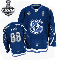 Patrick Kane Reebok Chicago Blackhawks Premier Navy Blue 2011 All Star 2015 Stanley Cup Patch NHL Jersey