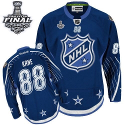 Patrick Kane Reebok Chicago Blackhawks Premier Navy Blue 2012 All Star 2015 Stanley Cup Patch NHL Jersey
