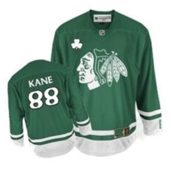 Patrick Kane Youth Reebok Chicago Blackhawks Authentic Green St Patty's Day NHL Jersey