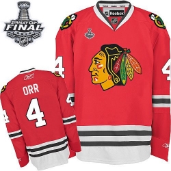 Bobby Orr Reebok Chicago Blackhawks Authentic Red Home 2015 Stanley Cup Patch NHL Jersey