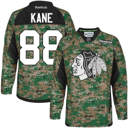 Patrick Kane Reebok Chicago Blackhawks Authentic Camo Veterans Day Practice NHL Jersey