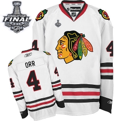 Bobby Orr Reebok Chicago Blackhawks Authentic White Away 2015 Stanley Cup Patch NHL Jersey