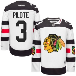 Pierre Pilote Reebok Chicago Blackhawks Authentic White 2016 Stadium Series NHL Jersey