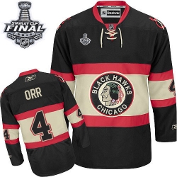 Bobby Orr Reebok Chicago Blackhawks Authentic Black New Third 2015 Stanley Cup Patch NHL Jersey