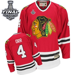 Bobby Orr CCM Chicago Blackhawks Authentic Red Throwback 2015 Stanley Cup Patch NHL Jersey
