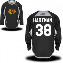 Ryan Hartman Reebok Chicago Blackhawks Premier Black Alternate Practice Jersey