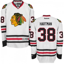 Ryan Hartman Reebok Chicago Blackhawks Authentic White Away Jersey