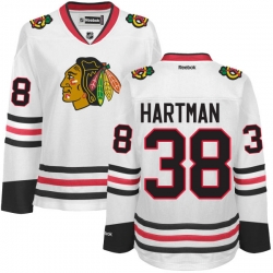 Ryan Hartman Women's Reebok Chicago Blackhawks Premier White Away Jersey