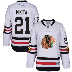 Stan Mikita Reebok Chicago Blackhawks Authentic White 2015 Winter Classic NHL Jersey
