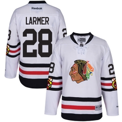 Steve Larmer Reebok Chicago Blackhawks Premier White 2015 Winter Classic NHL Jersey