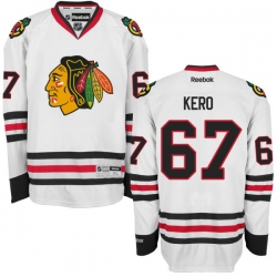 Tanner Kero Reebok Chicago Blackhawks Premier White Away Jersey