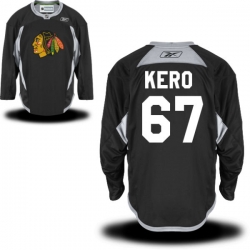 Tanner Kero Reebok Chicago Blackhawks Premier Black Alternate Practice Jersey