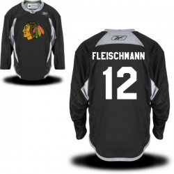 Tomas Fleischmann Reebok Chicago Blackhawks Authentic Black Alternate Practice Jersey