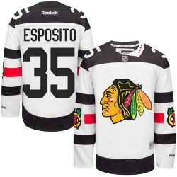 Tony Esposito Reebok Chicago Blackhawks Authentic White 2016 Stadium Series NHL Jersey