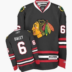 Trevor Daley Reebok Chicago Blackhawks Authentic Black Third NHL Jersey