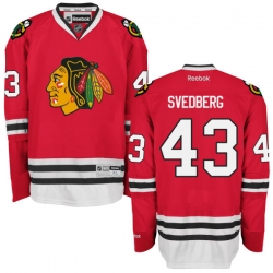 Viktor Svedberg Reebok Chicago Blackhawks Premier Red Home Jersey