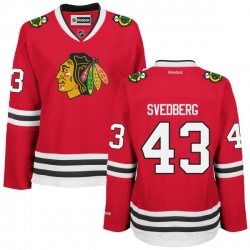 Viktor Svedberg Women's Reebok Chicago Blackhawks Premier Red Home Jersey