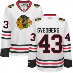 Viktor Svedberg Women's Reebok Chicago Blackhawks Premier White Away Jersey