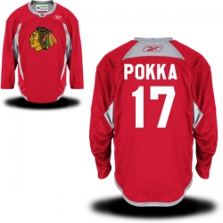 Ville Pokka Reebok Chicago Blackhawks Premier Red Practice Jersey