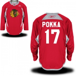 Ville Pokka Youth Reebok Chicago Blackhawks Authentic Red Practice Jersey