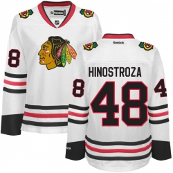 Vincent Hinostroza Women's Reebok Chicago Blackhawks Premier White Away Jersey