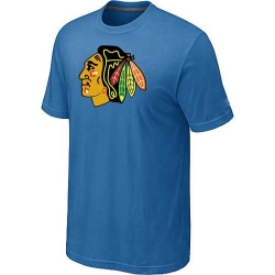 NHL Chicago Blackhawks Big & Tall Logo T-Shirt - Light Blue