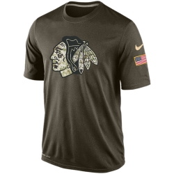 NHL Chicago Blackhawks Nike Olive Salute To Service KO Performance Dri-FIT T-Shirt