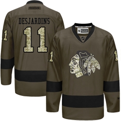 Andrew Desjardins Reebok Chicago Blackhawks Premier Green Salute to Service NHL Jersey