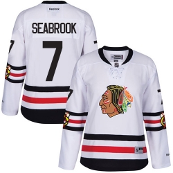 Brent Seabrook Women's Reebok Chicago Blackhawks Authentic White 2015 Winter Classic NHL Jersey