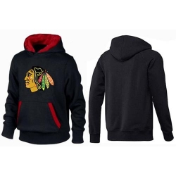 NHL Chicago Blackhawks Big & Tall Logo Pullover Hoodie - Black/Red