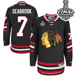 Brent Seabrook Reebok Chicago Blackhawks Authentic Black 2014 Stadium Series 2015 Stanley Cup Patch NHL Jersey