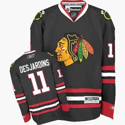 Andrew Desjardins Reebok Chicago Blackhawks Premier Black Third NHL Jersey