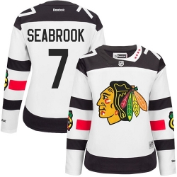 Brent Seabrook Women's Reebok Chicago Blackhawks Authentic White 2016 Stadium Series NHL Jersey