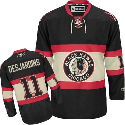 Andrew Desjardins Reebok Chicago Blackhawks Premier Black New Third NHL Jersey