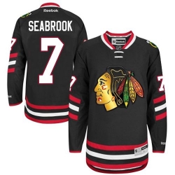 Brent Seabrook Youth Reebok Chicago Blackhawks Premier Black 2014 Stadium Series NHL Jersey