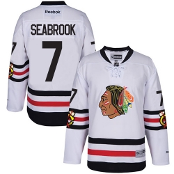 Brent Seabrook Youth Reebok Chicago Blackhawks Authentic White 2017 Winter Classic NHL Jersey