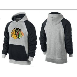 NHL Chicago Blackhawks Big & Tall Logo Pullover Hoodie - Grey/Black