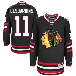 Andrew Desjardins Reebok Chicago Blackhawks Premier Black 2014 Stadium Series NHL Jersey