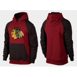 NHL Chicago Blackhawks Big & Tall Logo Pullover Hoodie - Red/Brown