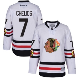 Chris Chelios Reebok Chicago Blackhawks Authentic White 2015 Winter Classic NHL Jersey
