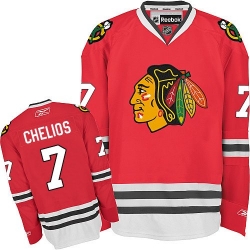 Chris Chelios Reebok Chicago Blackhawks Authentic Red Home NHL Jersey