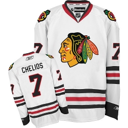 Chris Chelios Reebok Chicago Blackhawks Authentic White Away NHL Jersey