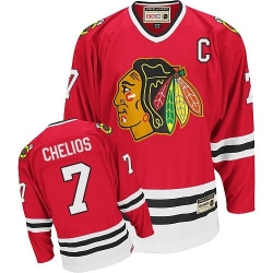 Chris Chelios CCM Chicago Blackhawks Authentic Red Throwback NHL Jersey