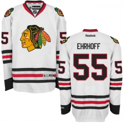 Christian Ehrhoff Reebok Chicago Blackhawks Premier White Away Jersey