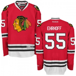 Christian Ehrhoff Reebok Chicago Blackhawks Authentic Red Home Jersey