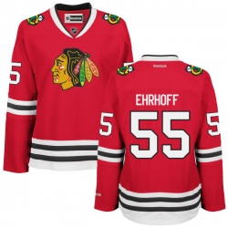 Christian Ehrhoff Women's Reebok Chicago Blackhawks Authentic Red Home Jersey