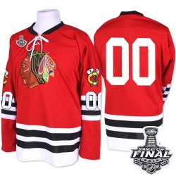 Clark Griswold Mitchell and Ness Chicago Blackhawks Authentic Red 1960-61 Throwback 2015 Stanley Cup Patch NHL Jersey