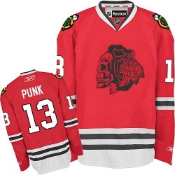 CM Punk Youth Reebok Chicago Blackhawks Authentic Red Skull NHL Jersey