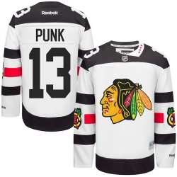 CM Punk Youth Reebok Chicago Blackhawks Authentic White 2016 Stadium Series NHL Jersey